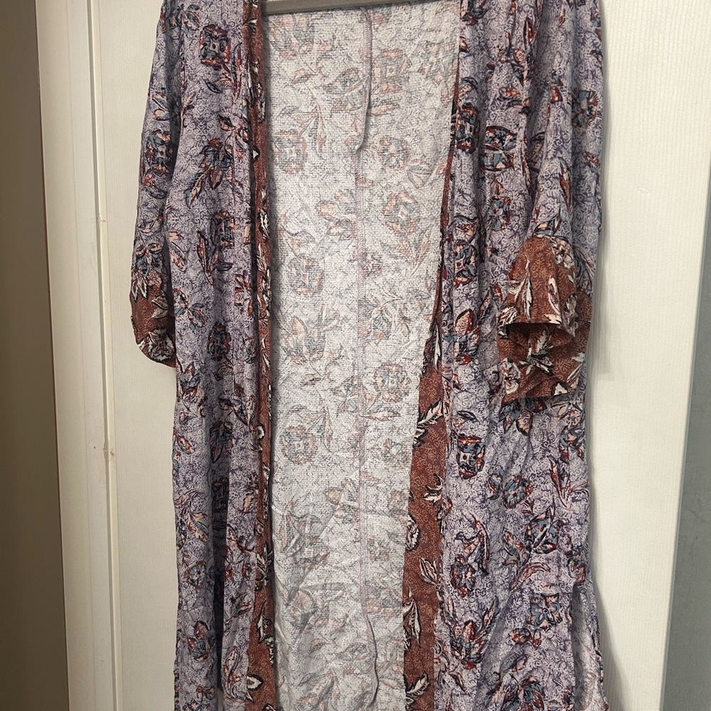 Maurices Multicolor Floral Kimono